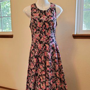 Vintage Eber San Francisco Floral Midi Dress